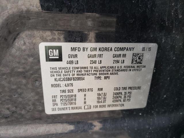 Photo 10 from auction – 2015 BUICK ENCORE with VIN KL4CJGSB6FB208554