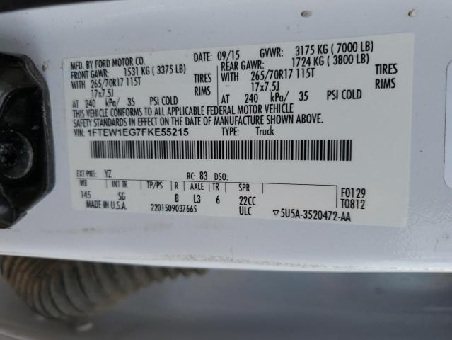 Photo 10 from auction – 2015 FORD F150 SUPER with VIN 1FTEW1EG7FKE55215