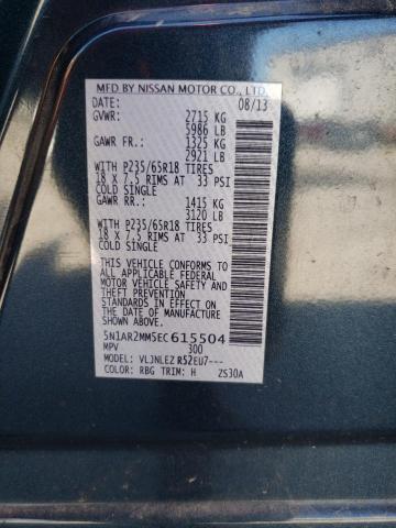 Photo 10 from auction – 2014 NISSAN PATHFINDER with VIN 5N1AR2MM5EC615504