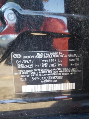 Photo 10 from auction – 2013 HYUNDAI SONATA SE with VIN 5NPEC4AB9DH620181