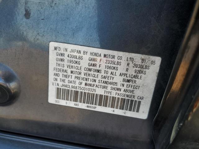 Photo 10 from auction – 2005 ACURA TSX with VIN JH4CL96875C010325