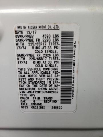 Photo 10 from auction – 2018 NISSAN ROGUE S with VIN JN8AT2MT3JW462907