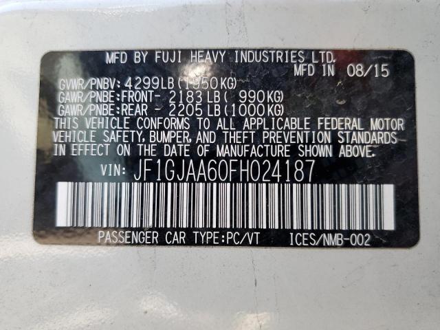 Photo 10 from auction – 2015 SUBARU IMPREZA with VIN JF1GJAA60FH024187
