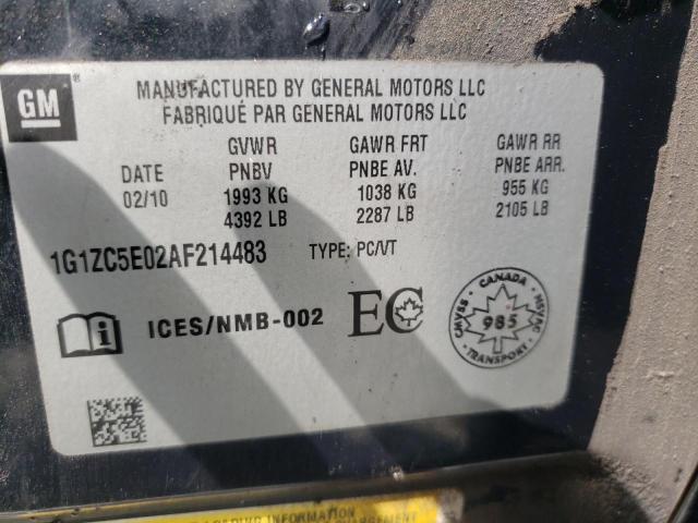 Photo 10 from auction – 2010 CHEVROLET MALIBU LT1 with VIN 1G1ZC5E02AF214483