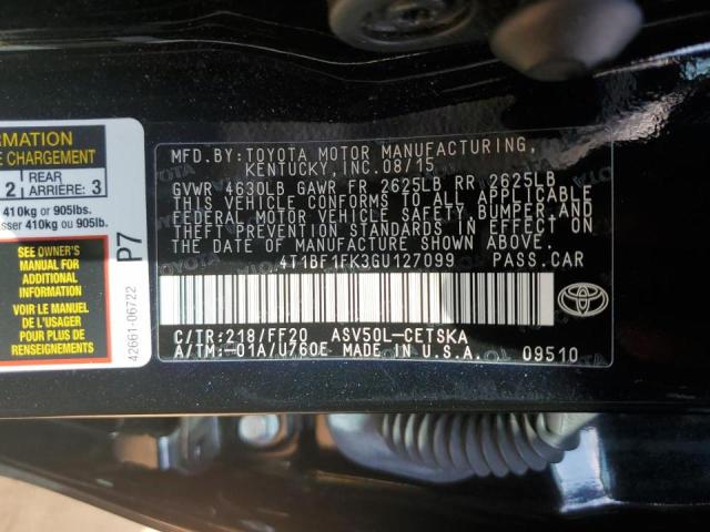 Photo 10 from auction – 2016 TOYOTA CAMRY LE with VIN 4T1BF1FK3GU127099