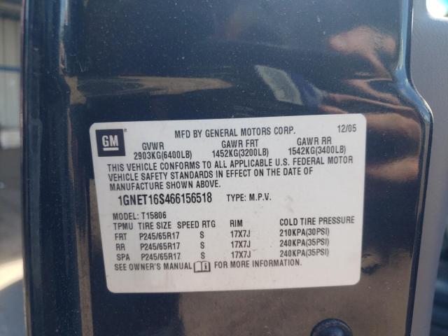 Photo 10 from auction – 2006 CHEVROLET TRAILBLAZE with VIN 1GNET16S466156518