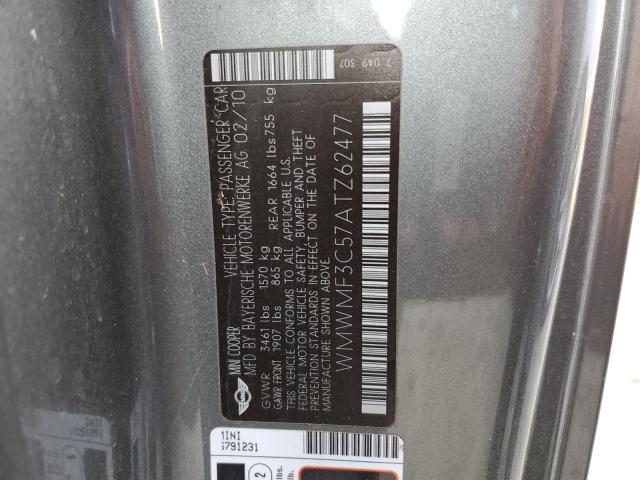 Photo 10 from auction – 2010 MINI COOPER with VIN WMWMF3C57ATZ62477