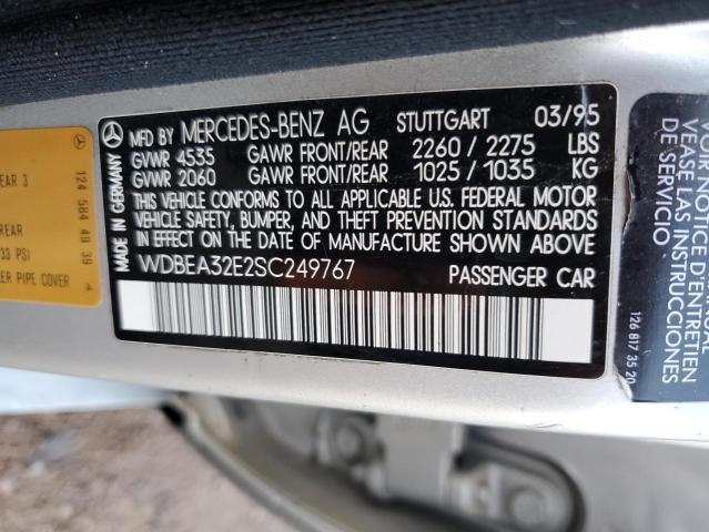 Foto 10 de la subasta – 1995 MERCEDES-BENZ E 320 BASE con VIN WDBEA32E2SC249767