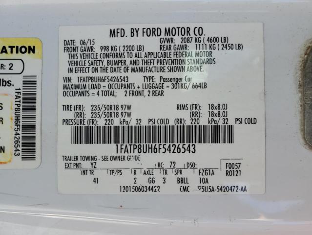 Photo 10 from auction – 2015 FORD MUSTANG with VIN 1FATP8UH6F5426543