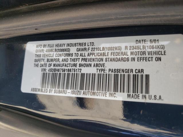 Photo 10 from auction – 2001 SUBARU LEGACY OUT with VIN 4S3BH675916675172
