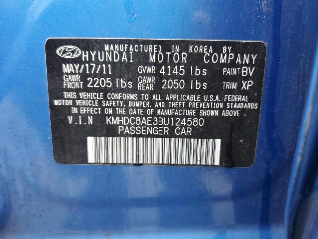 Photo 10 from auction – 2011 HYUNDAI ELANTRA TO with VIN KMHDC8AE3BU124580