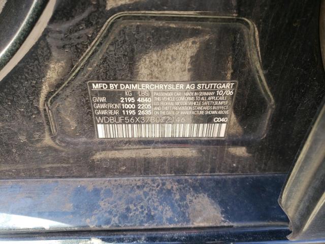 Photo 10 from auction – 2007 MERCEDES-BENZ E 350 with VIN WDBUF56X37B072146