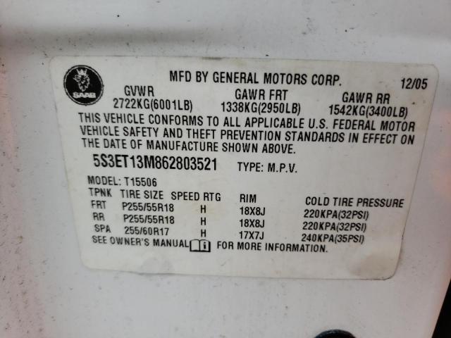 Photo 10 from auction – 2006 SAAB 9-7X ARC with VIN 5S3ET13M862803521