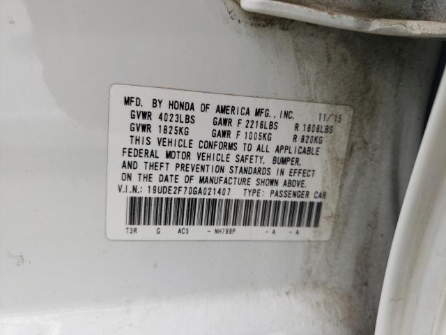 Photo 10 from auction – 2016 ACURA ILX PREMIU with VIN 19UDE2F70GA021407