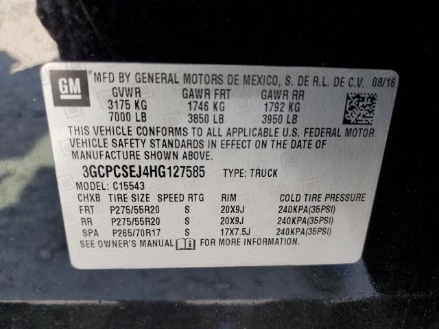 Photo 10 from auction – 2017 CHEVROLET SILVERADO with VIN 3GCPCSEJ4HG127585