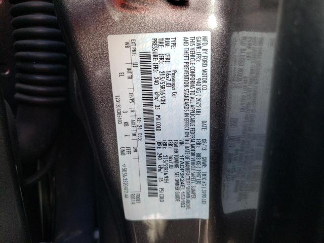 Photo 10 from auction – 2014 FORD FOCUS SE with VIN 1FADP3K24EL153182