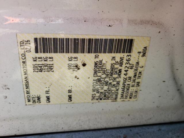 Photo 10 from auction – 2016 NISSAN MAXIMA 3.5 with VIN 1N4AA6APXGC442363