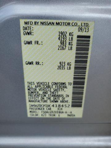 Photo 10 from auction – 2013 NISSAN LEAF S with VIN 1N4AZ0CP1DC418452