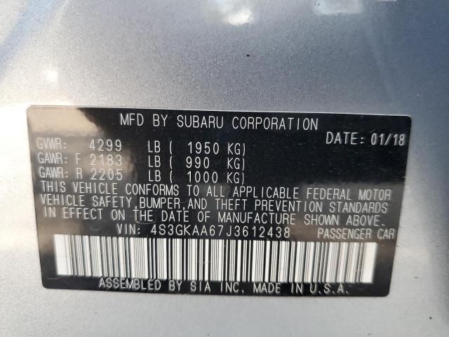 Photo 10 from auction – 2018 SUBARU IMPREZA with VIN 4S3GKAA67J3612438
