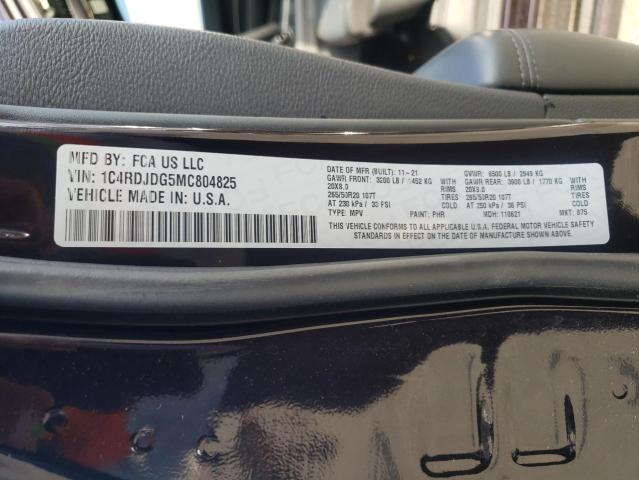 Photo 10 from auction – 2021 DODGE DURANGO GT with VIN 1C4RDJDG5MC804825