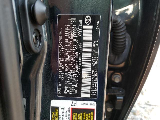 Photo 10 from auction – 2012 TOYOTA CAMRY with VIN 4T1BF1FK8CU138304