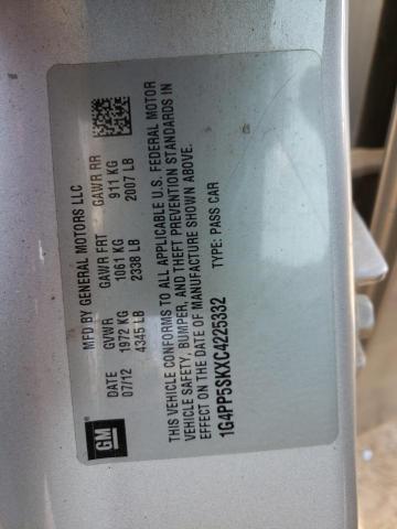 Photo 10 from auction – 2012 BUICK VERANO with VIN 1G4PP5SKXC4225332