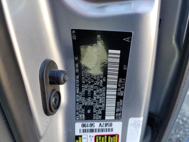 Photo 10 from auction – 2014 TOYOTA SIENNA XLE with VIN 5TDDK3DC0ES081930