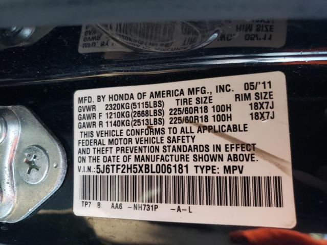 Photo 10 from auction – 2011 HONDA ACCORD CRO with VIN 5J6TF2H5XBL006181