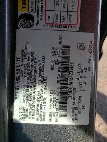 Photo 10 from auction – 2011 FORD FUSION SE with VIN 3FAHP0HA1BR235463