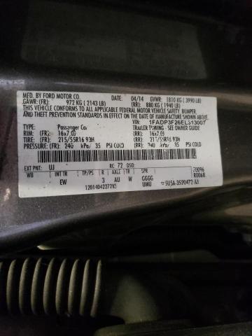 Photo 10 from auction – 2014 FORD FOCUS SE with VIN 1FADP3F26EL313007