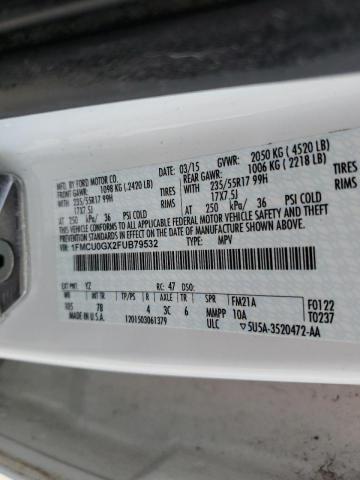 Photo 10 from auction – 2015 FORD ESCAPE SE with VIN 1FMCU0GX2FUB79532