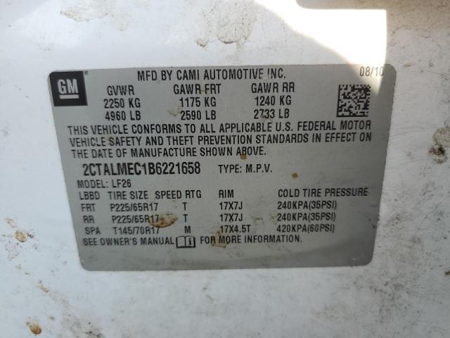 Photo 10 from auction – 2011 GMC TERRAIN SL with VIN 2CTALMEC1B6221658