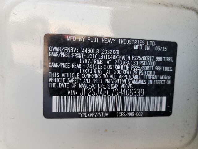 Photo 10 from auction – 2016 SUBARU FORESTER 2 with VIN JF2SJABC7GH406339
