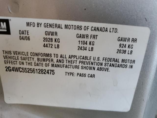 Photo 10 from auction – 2006 BUICK LACROSSE C with VIN 2G4WC552561282475