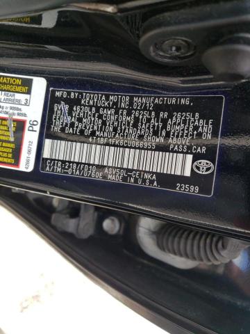 Photo 10 from auction – 2012 TOYOTA CAMRY BASE with VIN 4T1BF1FK6CU066955