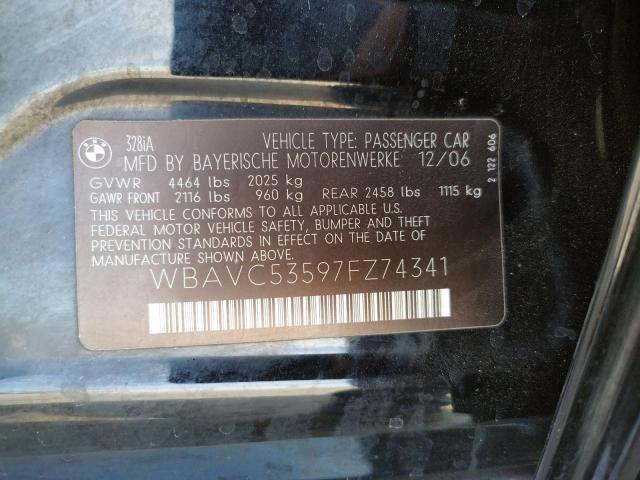 Photo 10 from auction – 2007 BMW 328 I SULE with VIN WBAVC53597FZ74341