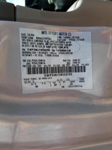 Photo 10 from auction – 2005 FORD FOCUS ZX4 with VIN 1FAFP34N15W203700