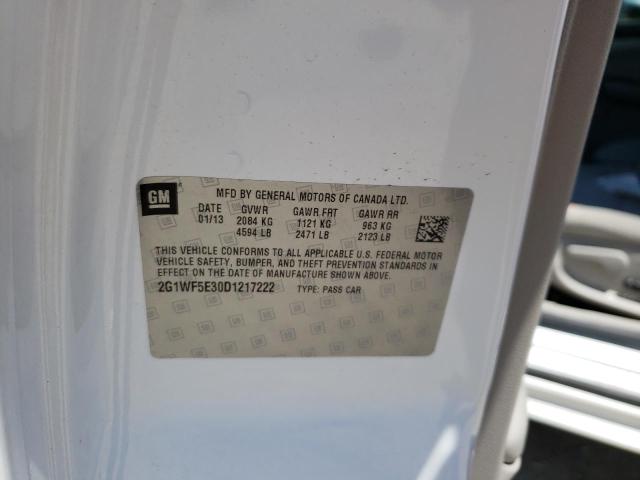 Photo 10 from auction – 2013 CHEVROLET IMPALA LS with VIN 2G1WF5E30D1217222