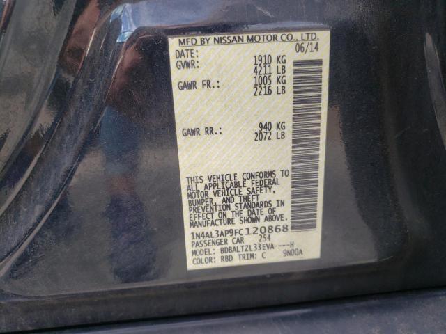 Photo 10 from auction – 2015 NISSAN ALTIMA 2.5 with VIN 1N4AL3AP9FC120868