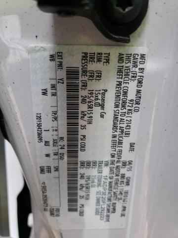 Photo 10 from auction – 2015 FORD FOCUS S with VIN 1FADP3E20FL292223