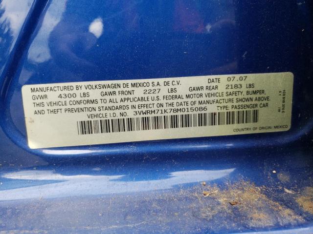 Photo 10 from auction – 2008 VOLKSWAGEN JETTA SE with VIN 3VWRM71K78M015086