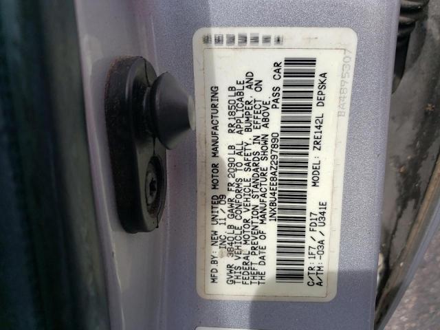 Photo 10 from auction – 2010 TOYOTA COROLLA BA with VIN 1NXBU4EE8AZ297890