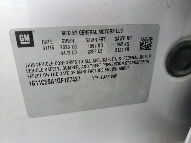 Photo 10 from auction – 2016 CHEVROLET MALIBU LIM with VIN 1G11C5SA1GF107427