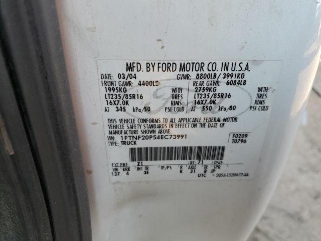 Photo 10 from auction – 2004 FORD F250 SUPER with VIN 1FTNF20P54EC73991