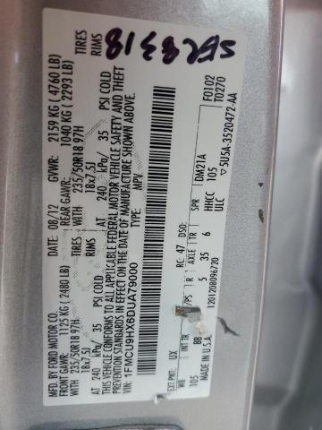 Photo 10 from auction – 2013 FORD ESCAPE SEL with VIN 1FMCU9HX6DUA79000