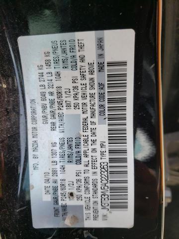 Photo 10 from auction – 2010 MAZDA CX-9 with VIN JM3TB3MV6A0223263
