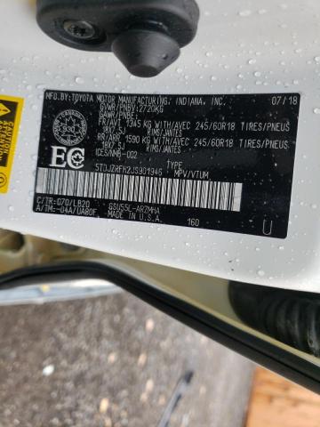 Photo 10 from auction – 2018 TOYOTA HIGHLANDER with VIN 5TDJZRFH2JS901946