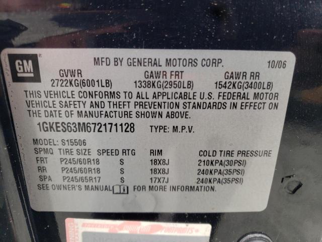 Photo 10 from auction – 2007 GMC ENVOY DENA with VIN 1GKES63M672171128