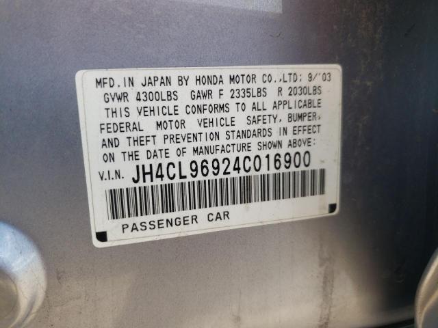 Photo 10 from auction – 2004 ACURA TSX with VIN JH4CL96924C016900
