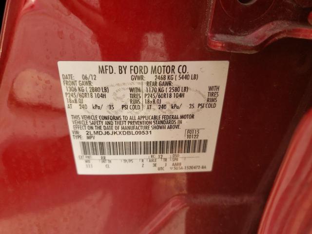 Photo 10 from auction – 2013 LINCOLN MKX with VIN 2LMDJ6JKXDBL09531
